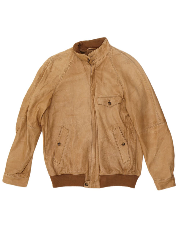 VINTAGE muška kožna jakna UK 38 srednje bež koža