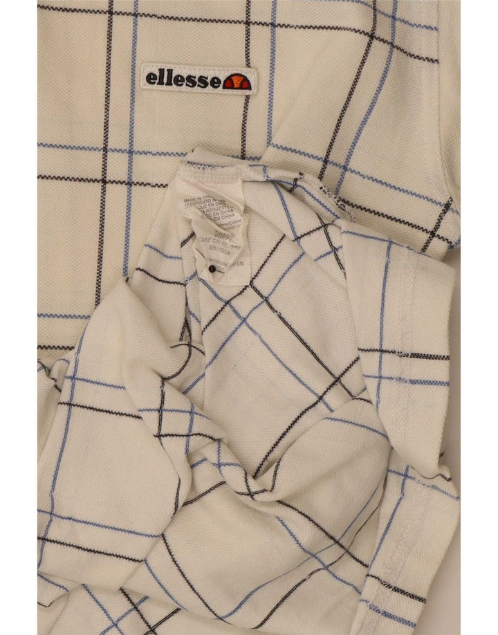 Muška polo majica Ellesse Srednje bijeli karirani pamuk