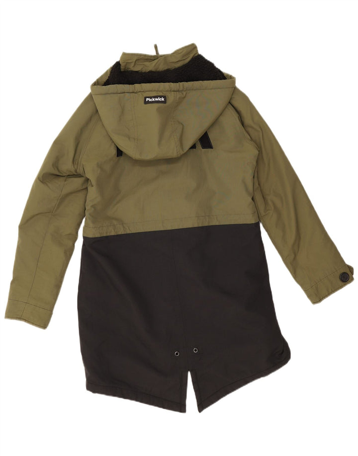 Pickwick ženska velika parka jakna s kapuljačom UK 10 Small Green Colourblock