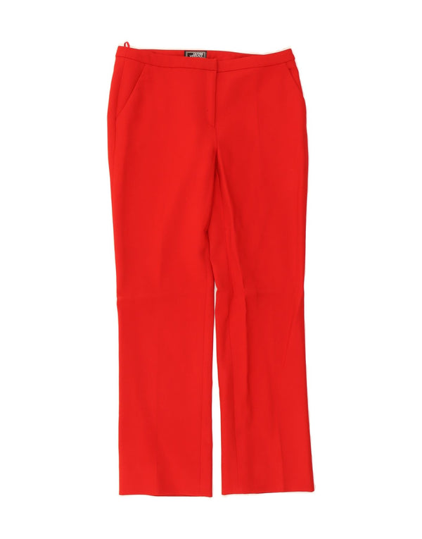 GIANNI VERSACE Womens Chino Trousers IT 42 Medium W28 L28 Red Designer