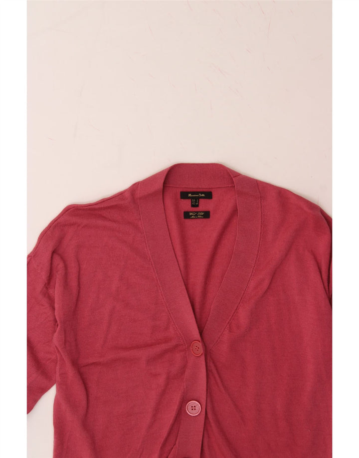 MASSIMO DUTTI Womens Cardigan Sweater UK 10 Small Pink Wool Vintage Massimo Dutti and Second-Hand Massimo Dutti from Messina Hembry 