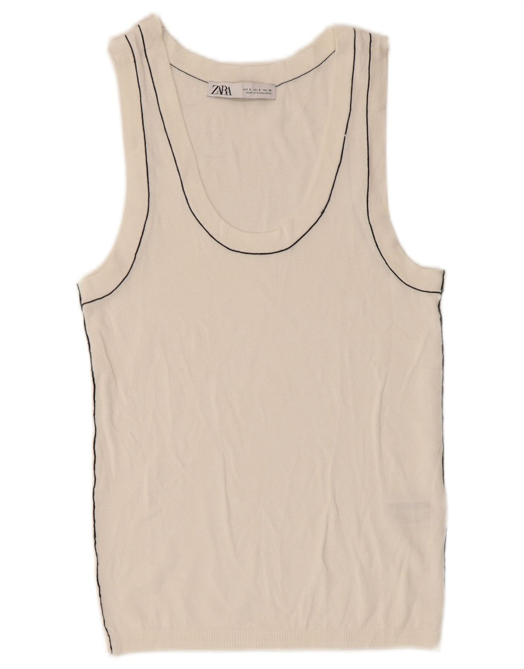 Zara ženski prsluk UK 8 Small Off White Viskoza
