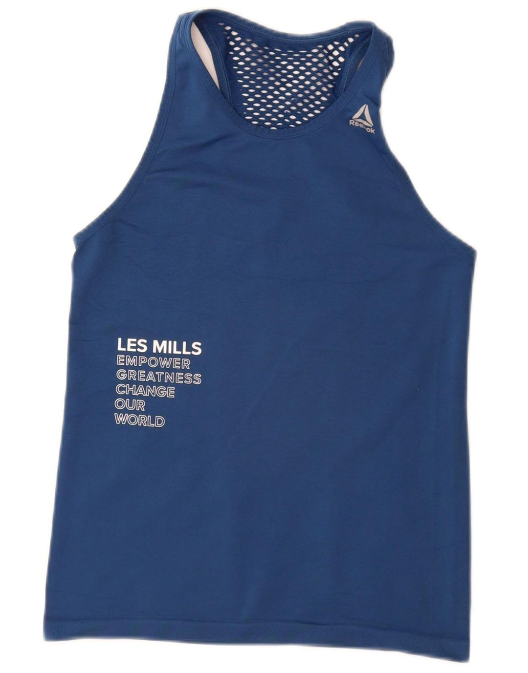 REEBOK Ženska Les Mills Graphic Vest Top UK 8 Mala tamnoplava