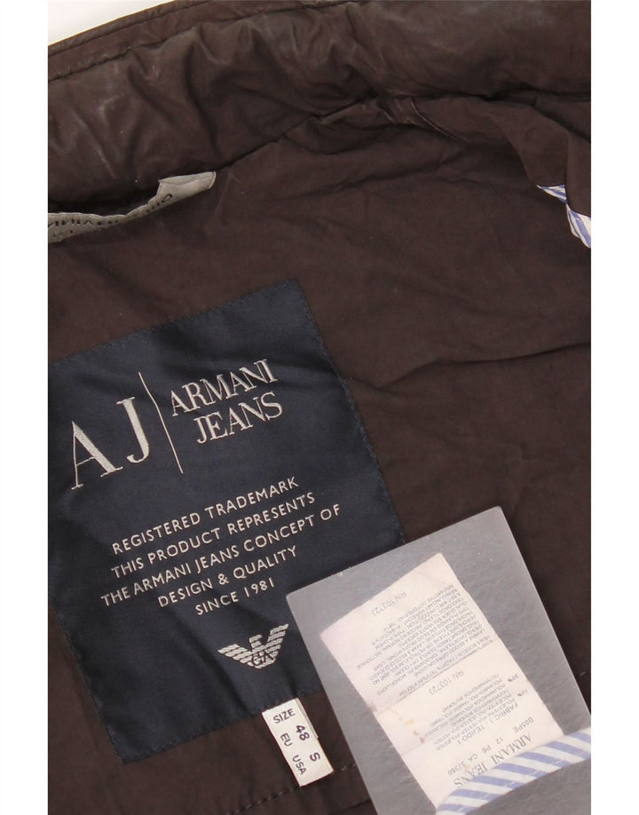 Armani Jeans muška bomber jakna s kapuljačom EU 48 mala smeđa poliester