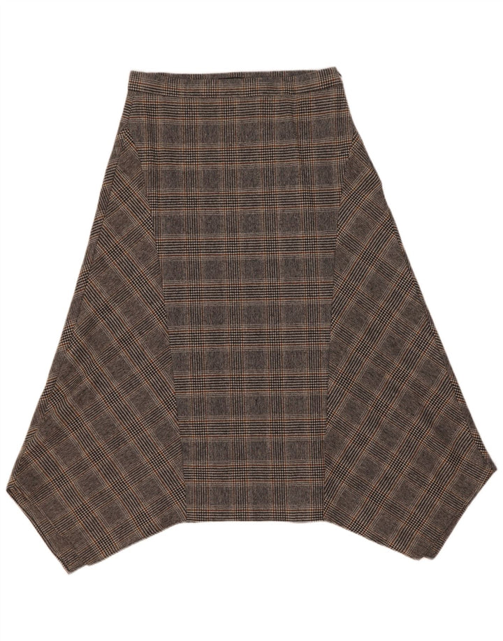 Massimo Dutti ženska asimetrična suknja EU 40 Srednja W30 siva karirana vuna