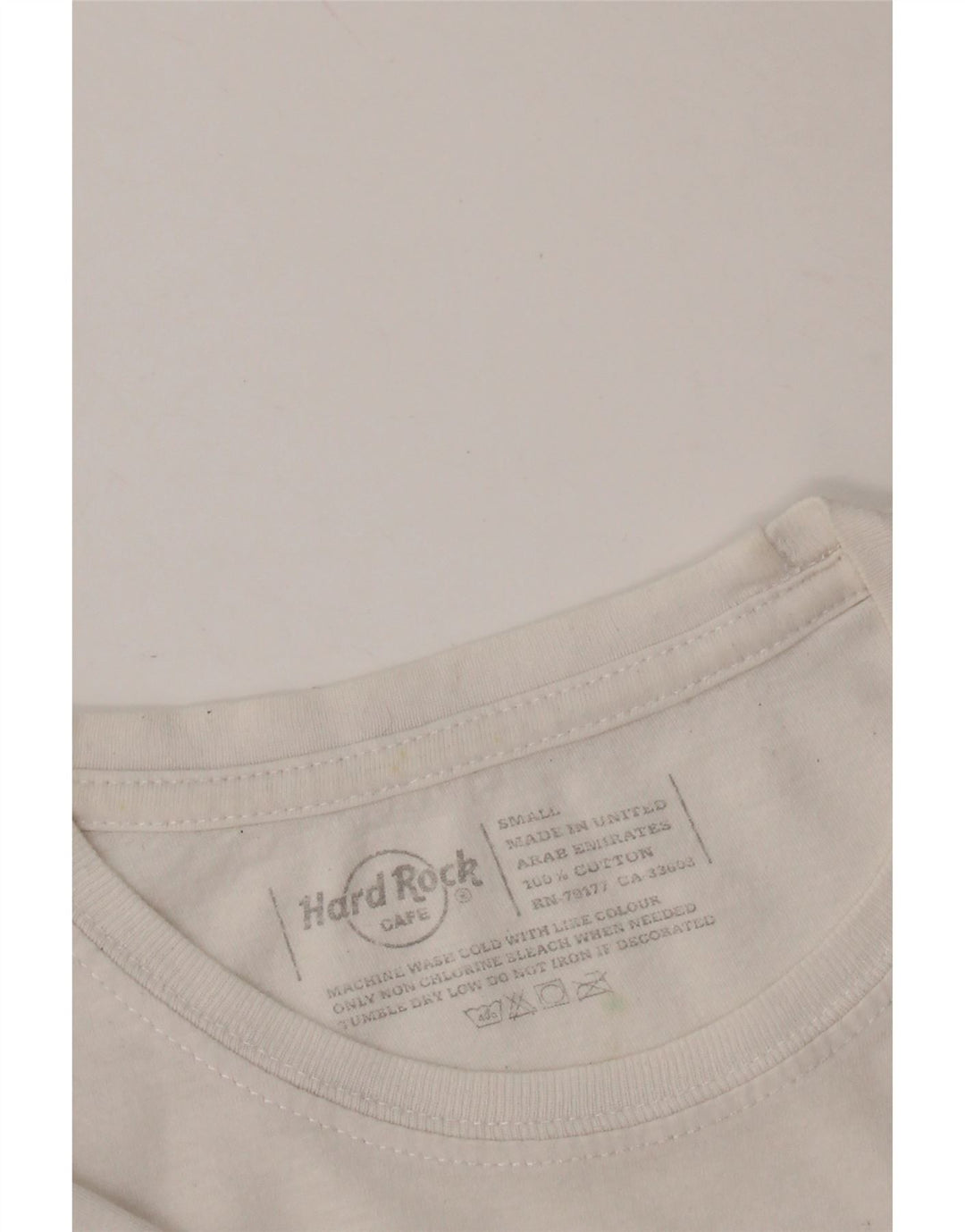 HARD ROCK CAFE Ženska majica kratkih rukava Paris Graphic Top UK 10 Mali bijeli pamuk