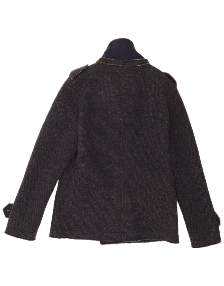 Mješoviti muški graškasti kaput UK 40 veliki tamnoplavi poliester