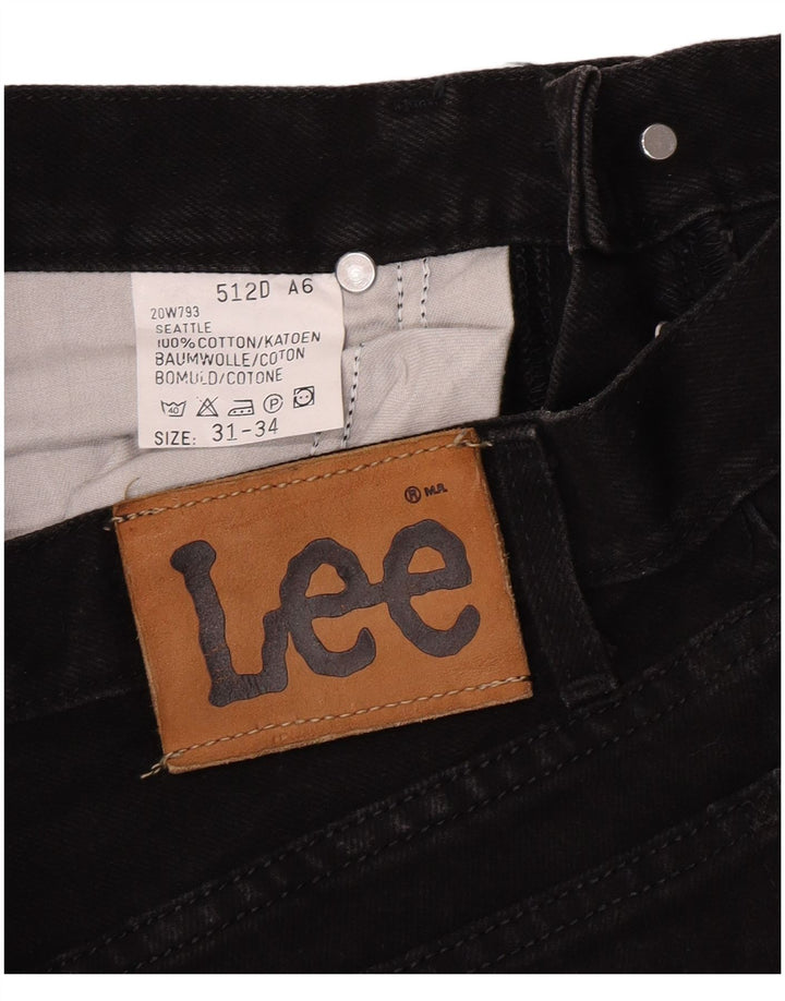 Lee Mens Seattle Straight Jeans W31 L34 Crni pamuk