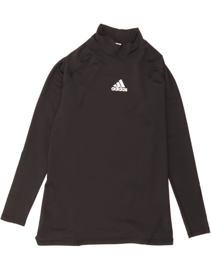 ADIDAS Womens Top Long Sleeve UK 12 Medium Black Vintage Adidas and Second-Hand Adidas from Messina Hembry 