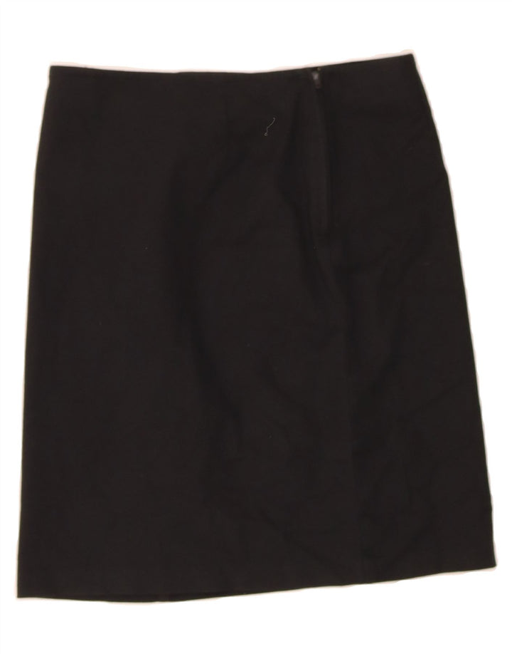BENETTON Womens Straight Skirt IT 42 Medium W28 Black Cotton Vintage Benetton and Second-Hand Benetton from Messina Hembry 
