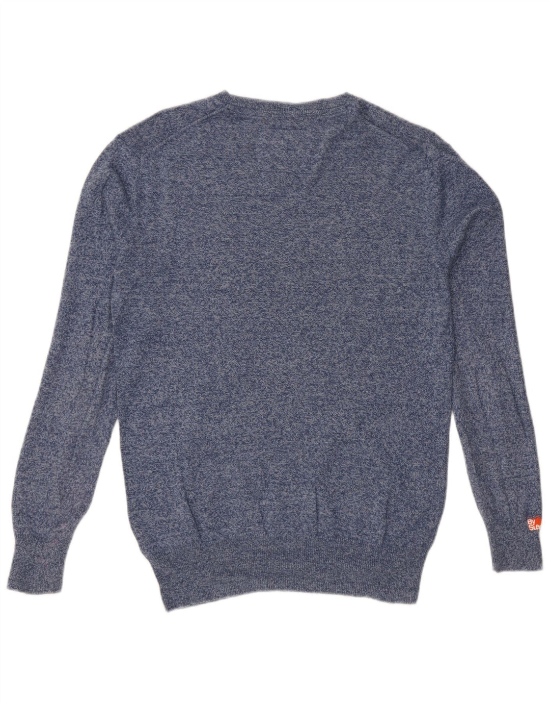 Superdry muški džemper s okruglim izrezom, srednje plavi flekasti pamuk