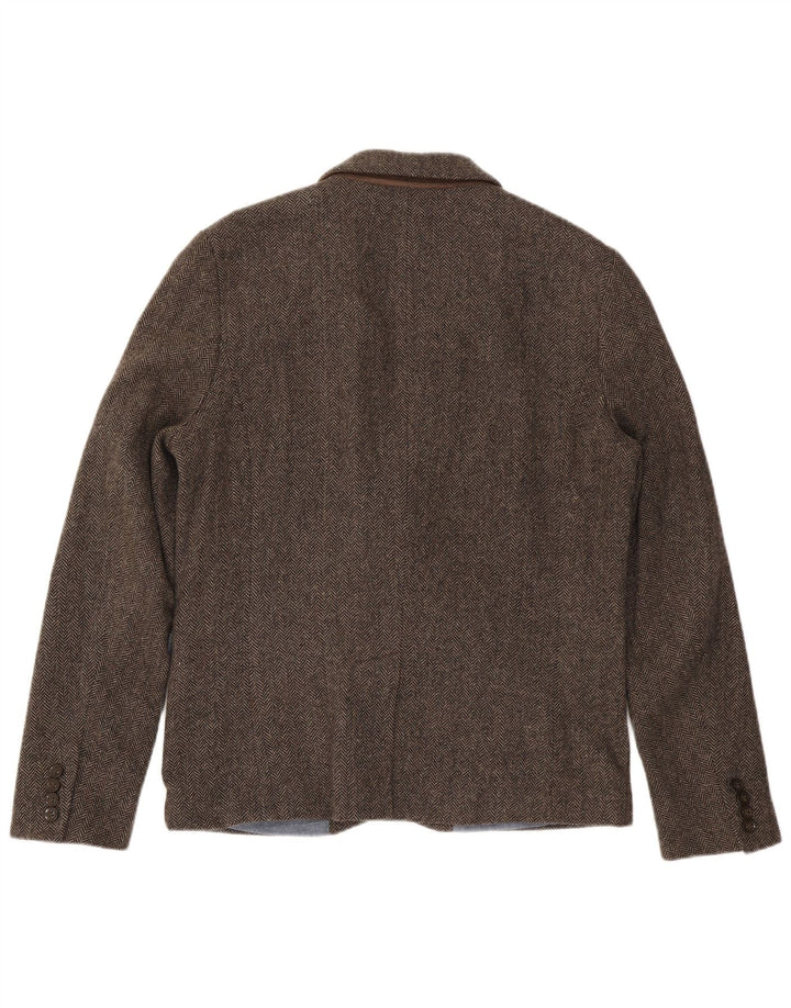 Superdry muška jakna sa 2 gumba UK 44 2XL smeđa riblja kost pamuk