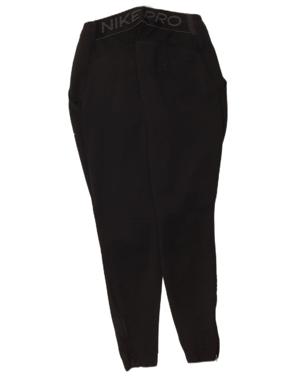 Nike Ženske Dri Fit Graphic Trenirke Hlače Joggers UK 12 srednje crne
