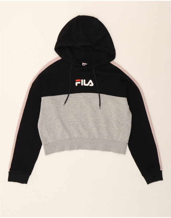 Fila Ženska kratko majica s kapuljačom UK 14 srednje crne boje