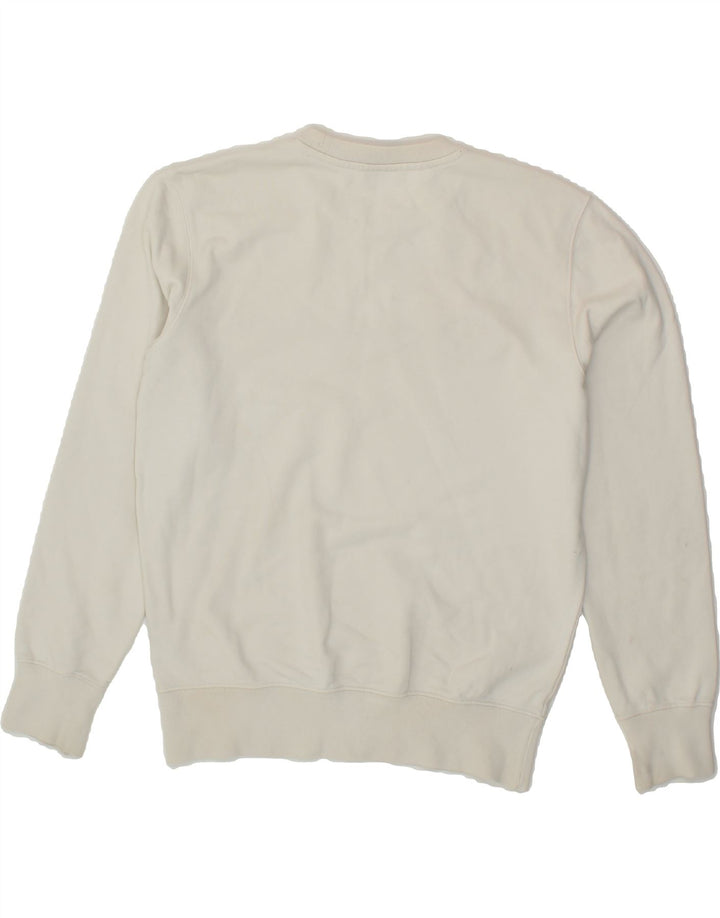 CHAMPION Womens Oversized Graphic Sweatshirt Jumper UK 10 Small White Vintage Champion and Second-Hand Champion from Messina Hembry 