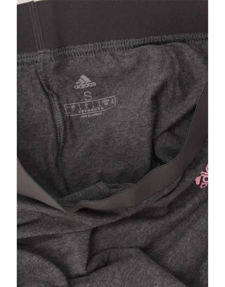 ADIDAS Womens Leggings UK 8/10 Small  Grey