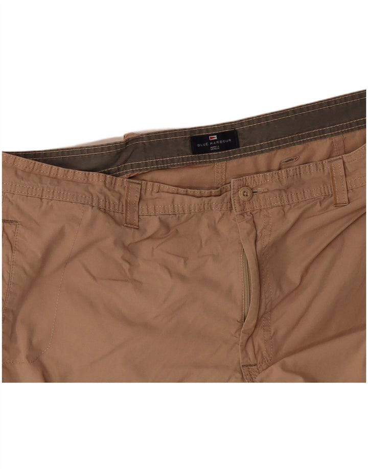 MARKS & SPENCER Mens Blue Harbour Straight Cargo Trousers W40 L31 Beige