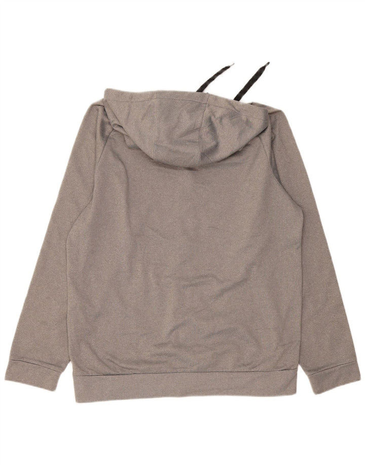 NIKE muška pulover s kapuljačom Dri Fit i srednje sivi poliester