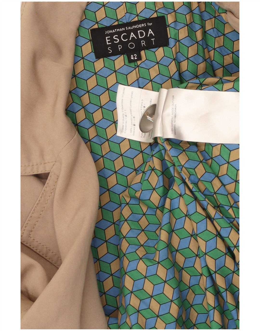 ESCADA ženski trenč kaput EU 42 veliki bež liocel