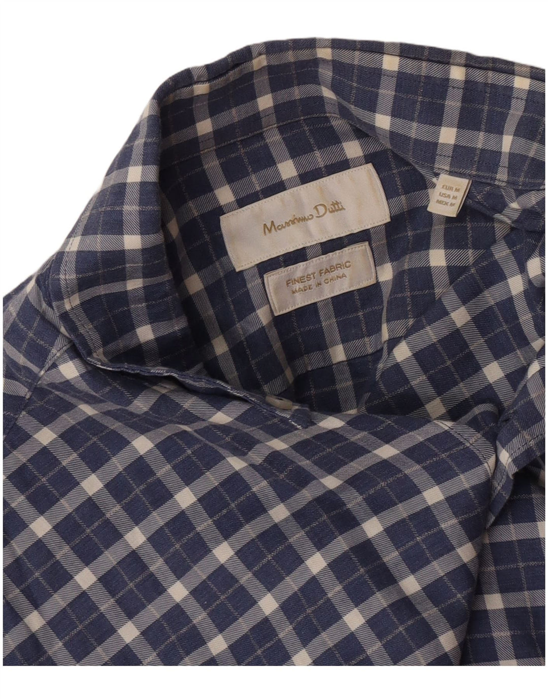 Massimo Dutti muška flanelska košulja srednje tamnoplave kare