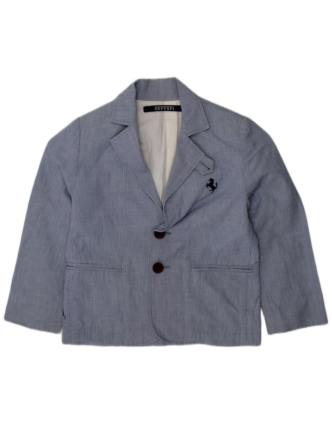 Sako s 2 gumba Ferrari za dječake 3-4 godine s plavim prugama