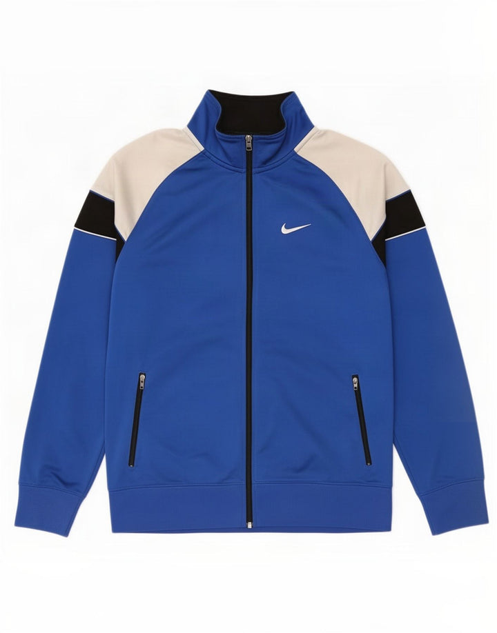 Nike muška gornja jakna trenirke Large Blue Colourblock poliester