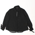 ZARA Womens Shirt Blouse UK 10 Small Black Polka Dot Vintage Zara and Second-Hand Zara from Messina Hembry 