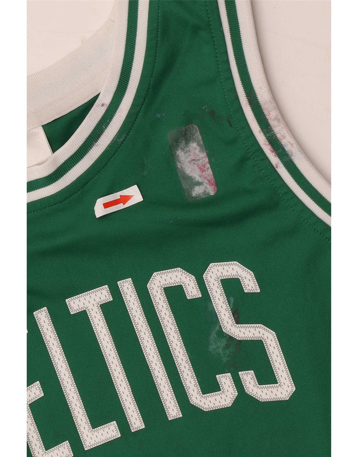 Adidas Boys Celtics Graphic Vest Top 13-14 Years Green Poliester