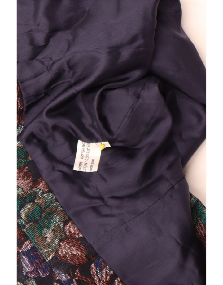Vintage muški prsluk velikog raznobojnog cvjetnog acetata