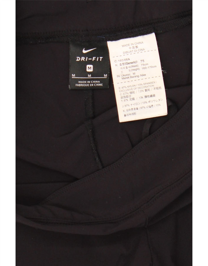 Nike Ženske Dri Fit Leggings UK 14 srednje crne najlonske