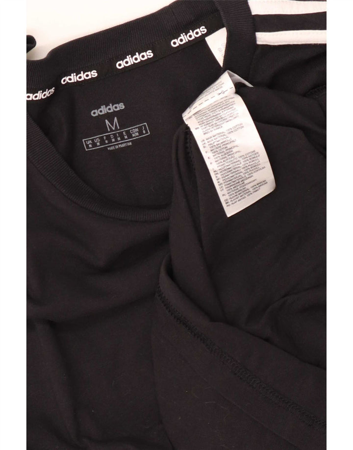 Adidas muška majica dugih rukava srednje crne pamučne boje