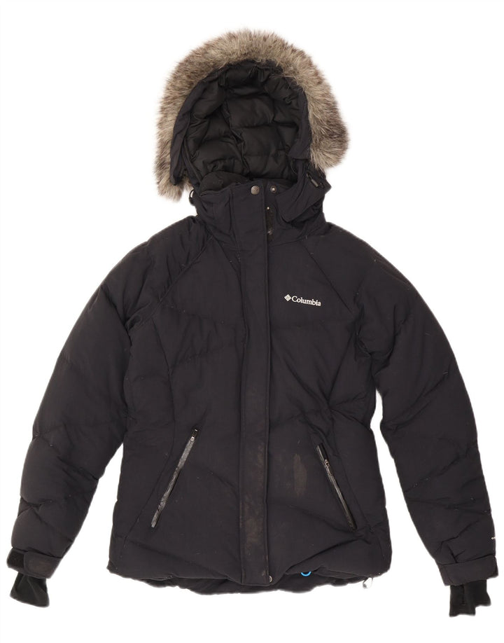 COLUMBIA Ženska Omni-Heat podstavljena jakna s kapuljačom UK 10 Mala tamnoplava najlonska