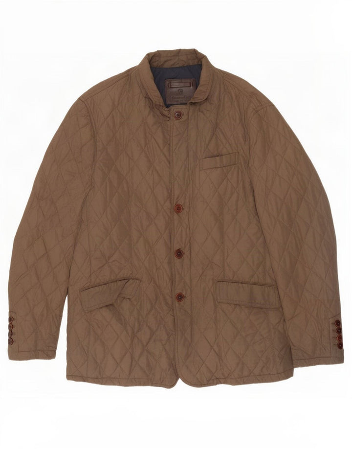 Muška prošivena jakna Massimo Dutti UK 42 XL smeđi poliester