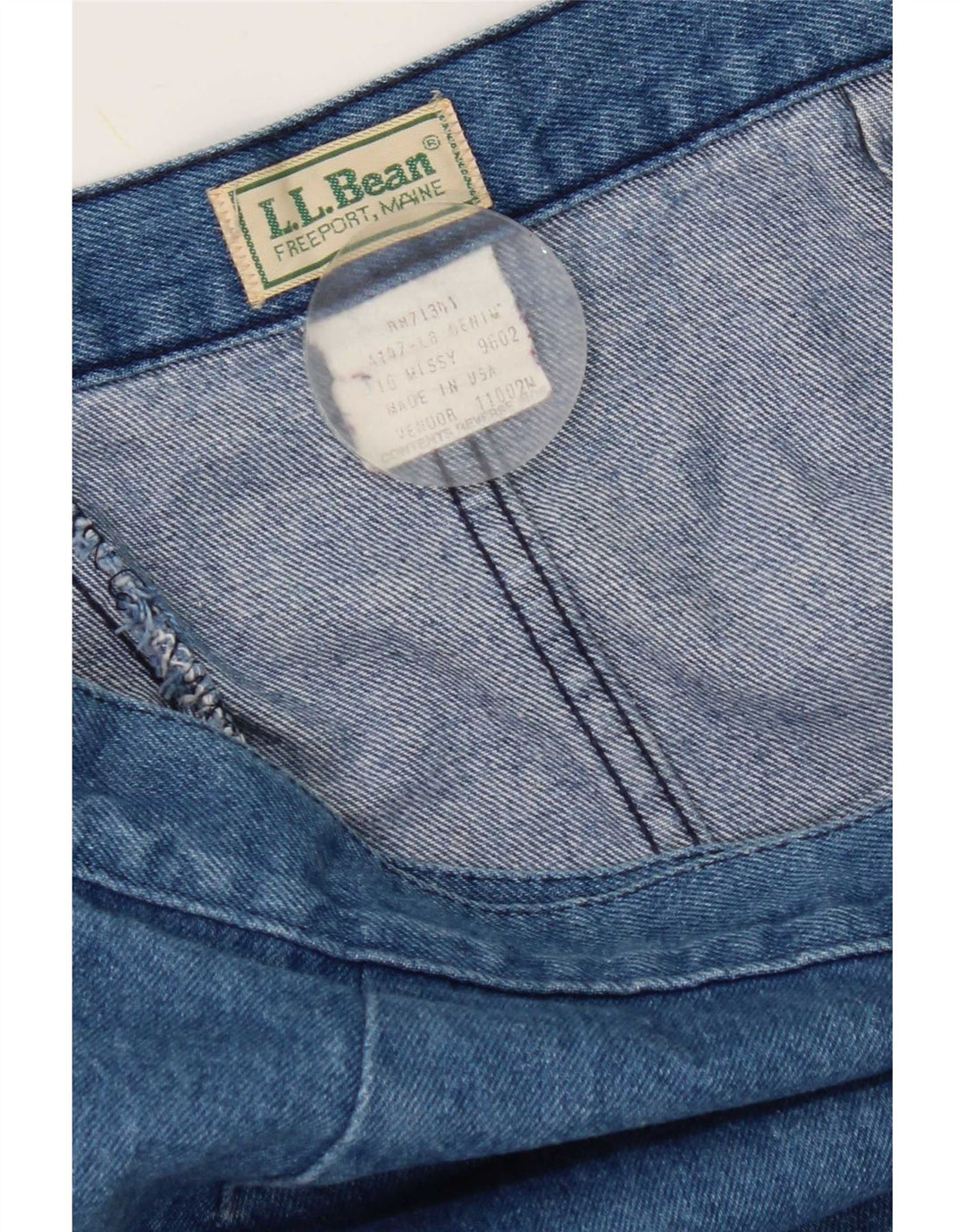 L.L.Bean ženska traper suknja na omot W32 velika plava pamuk