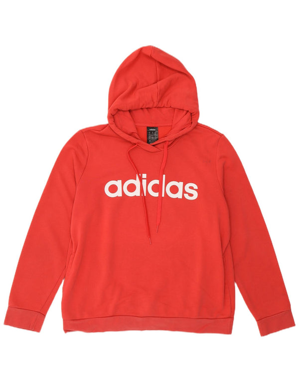 Ženska majica s kapuljačom Adidas UK 20/22 XL, crveni pamuk