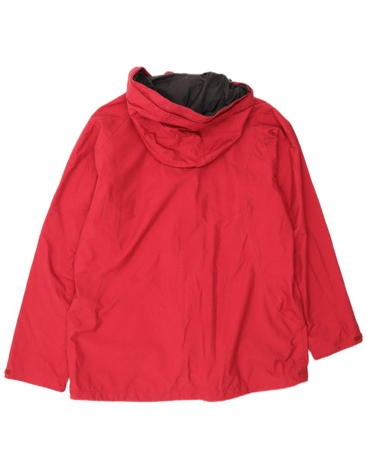 Jack Wolfskin ženska kišna jakna s kapuljačom UK 14/16 veliki crveni poliamid
