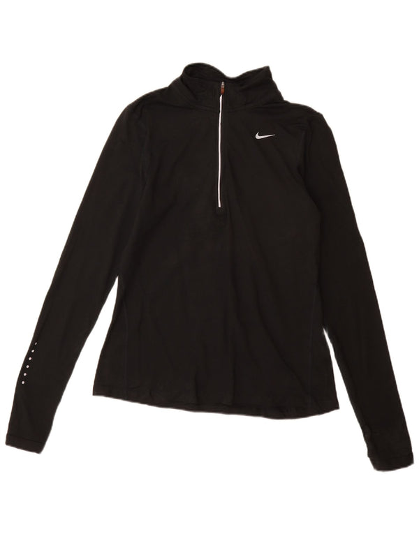 Nike Ženska trenirka Dri Fit Zip Neck Top UK 10 Small Black