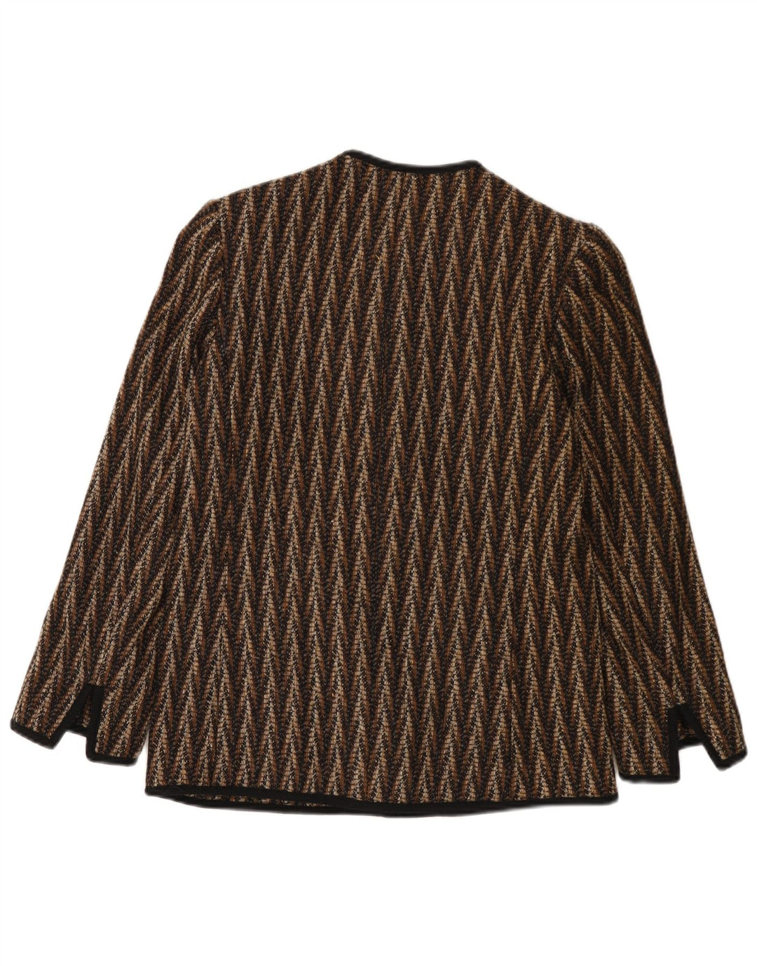 JAEGER Ženska jakna sa 7 gumba UK 8 Small Brown Chevron Wool
