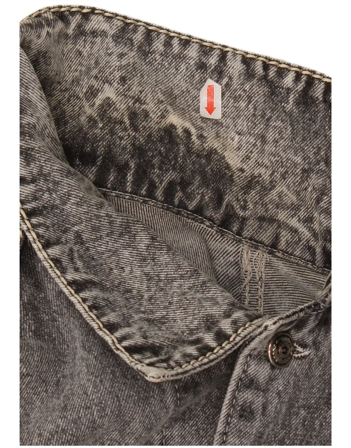 Vintage muška traper jakna UK 40 veliki sivi pamuk