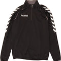 HUMMEL Mens Graphic Zip Neck Pullover Tracksuit Top Medium Black Polyester Vintage Hummel and Second-Hand Hummel from Messina Hembry 