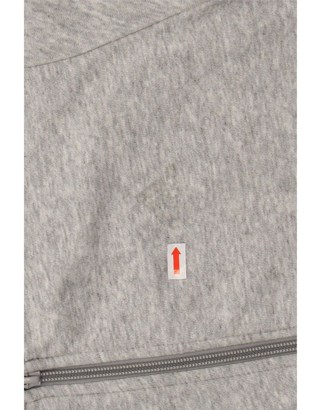 ADIDAS pulover s kapuljačom na patentni zatvarač za dječake 11-12 godina, sivi flekasti pamuk