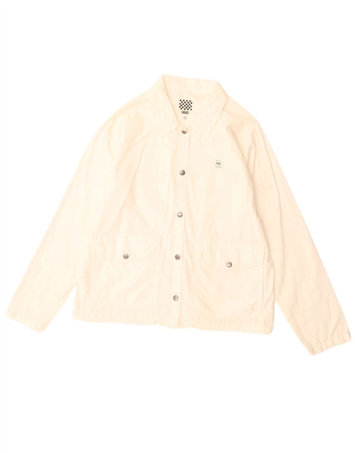 Vans ženska bomber jakna UK 10 Mala bijela pamučna