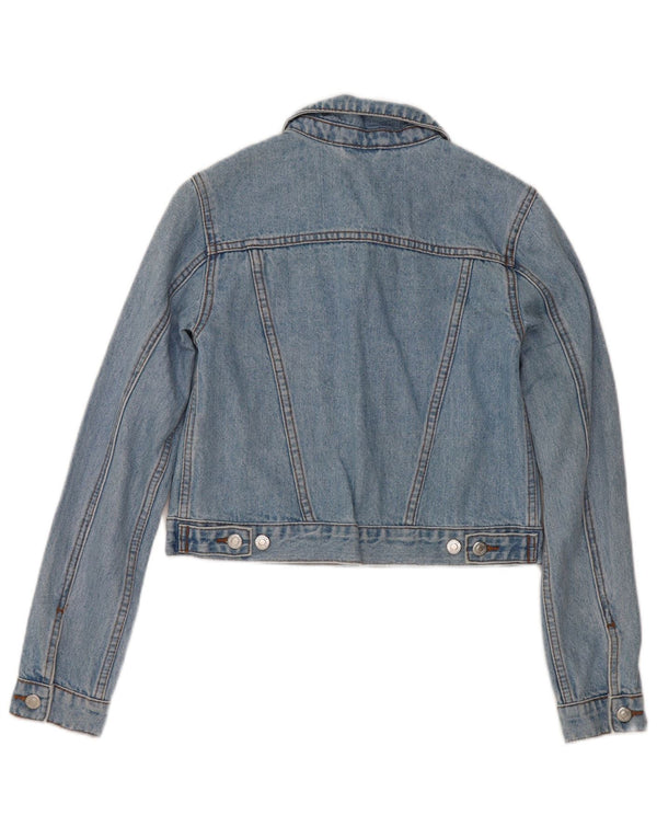 Topshop ženska crop traper jakna UK 4 XS plavi pamuk