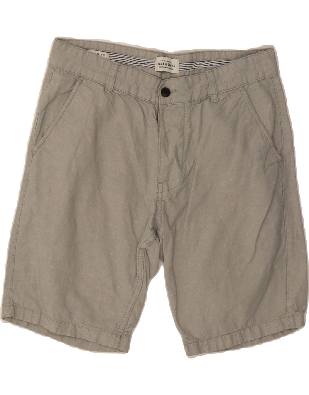JACK & JONES Mens Regular Fit Chino Shorts Medium W31 Grey Cotton Vintage Jack & Jones and Second-Hand Jack & Jones from Messina Hembry 