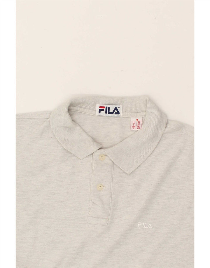 FILA Mens Polo Shirt IT 52 Large Grey Cotton Vintage Fila and Second-Hand Fila from Messina Hembry 