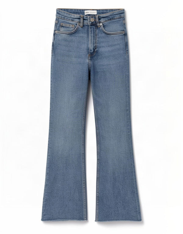 Ženske traperice Zara Bootcut EU 34 2XS W24 L24 Plave
