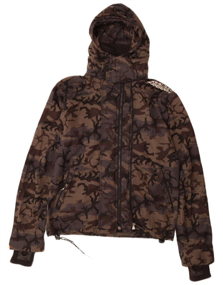 Superdry muška grafička vjetrovka jakna UK 38 srednje sivi najlon