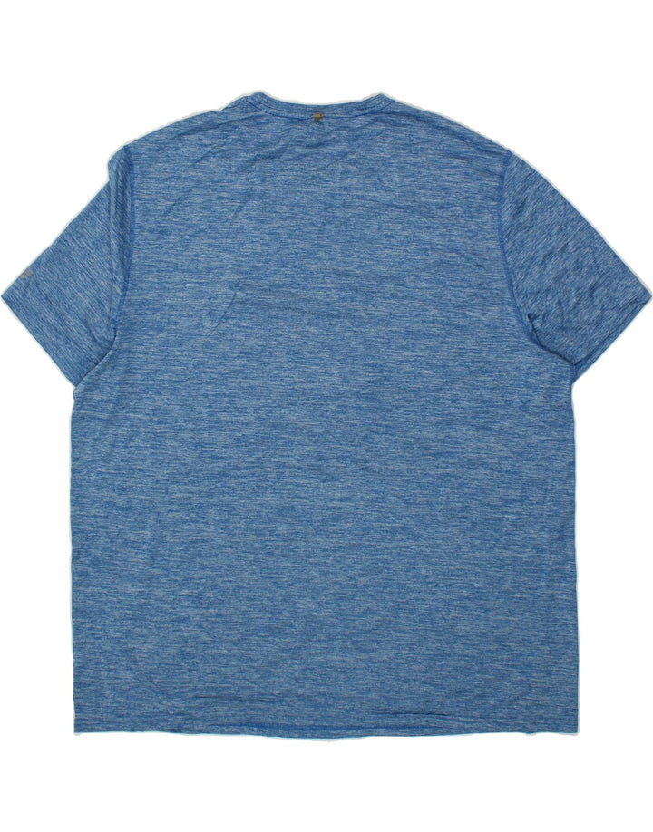 RUSSELL ATHLETIC Mens T-Shirt Top 2XL Blue Flecked Polyester Vintage Russell Athletic and Second-Hand Russell Athletic from Messina Hembry 