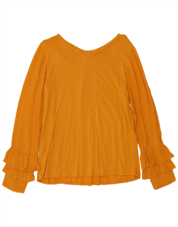 Ženska majica dugih rukava Massimo Dutti UK 10 Small Yellow Lyocell