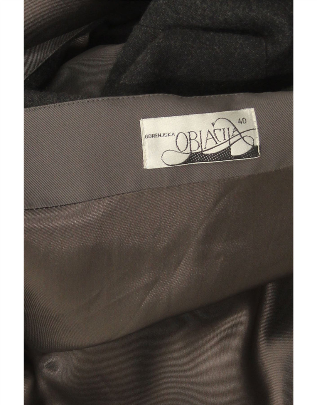 VINTAGE ženski preveliki kaput EU 40, srednje siva vuna